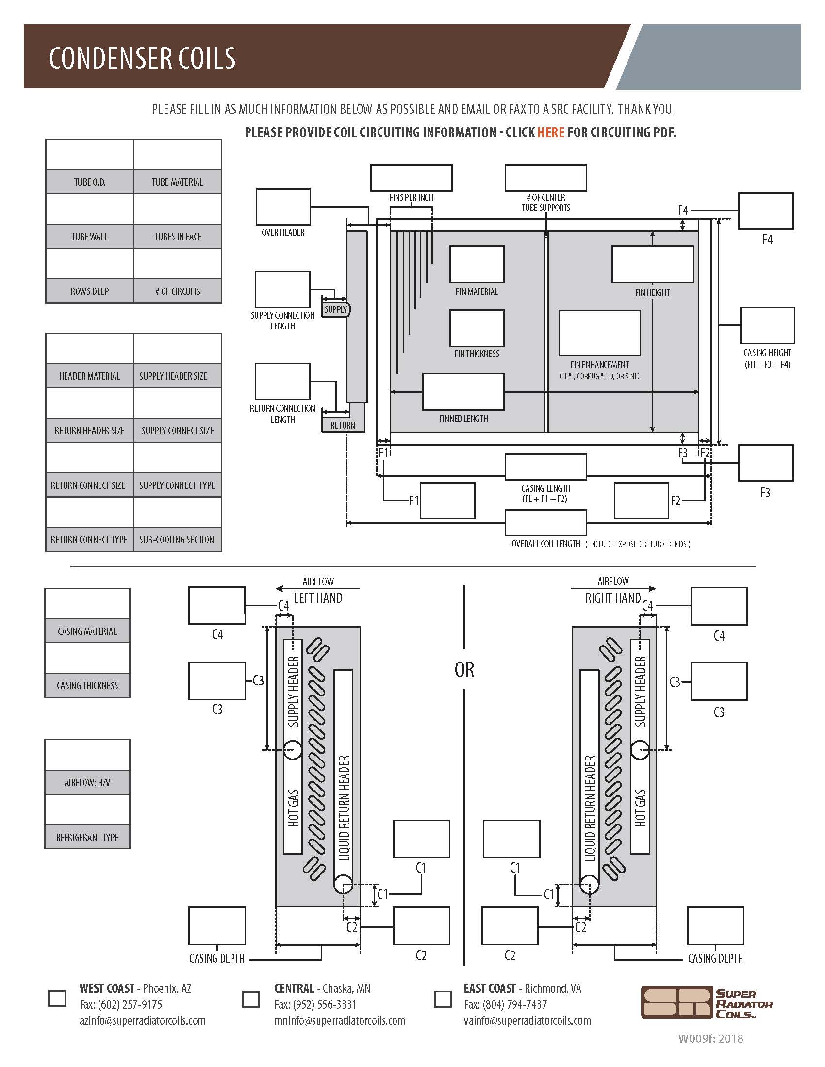 Coil Specification Sheets & Brochures Super Radiator Coils